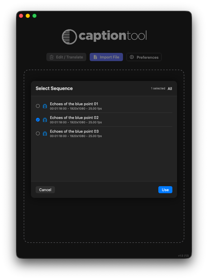 Caption Tool subtitle and title workflow overview